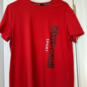 Roberto Cavalli Men’s Sport Bold Red Tee size M